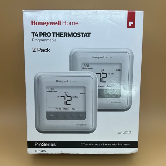Honeywell Pack Of 2 T4 Pro Smart Thermostat White TH4110U2005