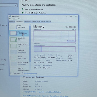 Broken MSI MS-1771 i7-4700HQ 2.4GHz 16GB RAM 128GB SSD 750GB HDD GTX 765M Bad Battery