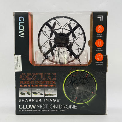 New Sharper Image Glow Motion Drone Gesture Control Indoor Stunt Drone