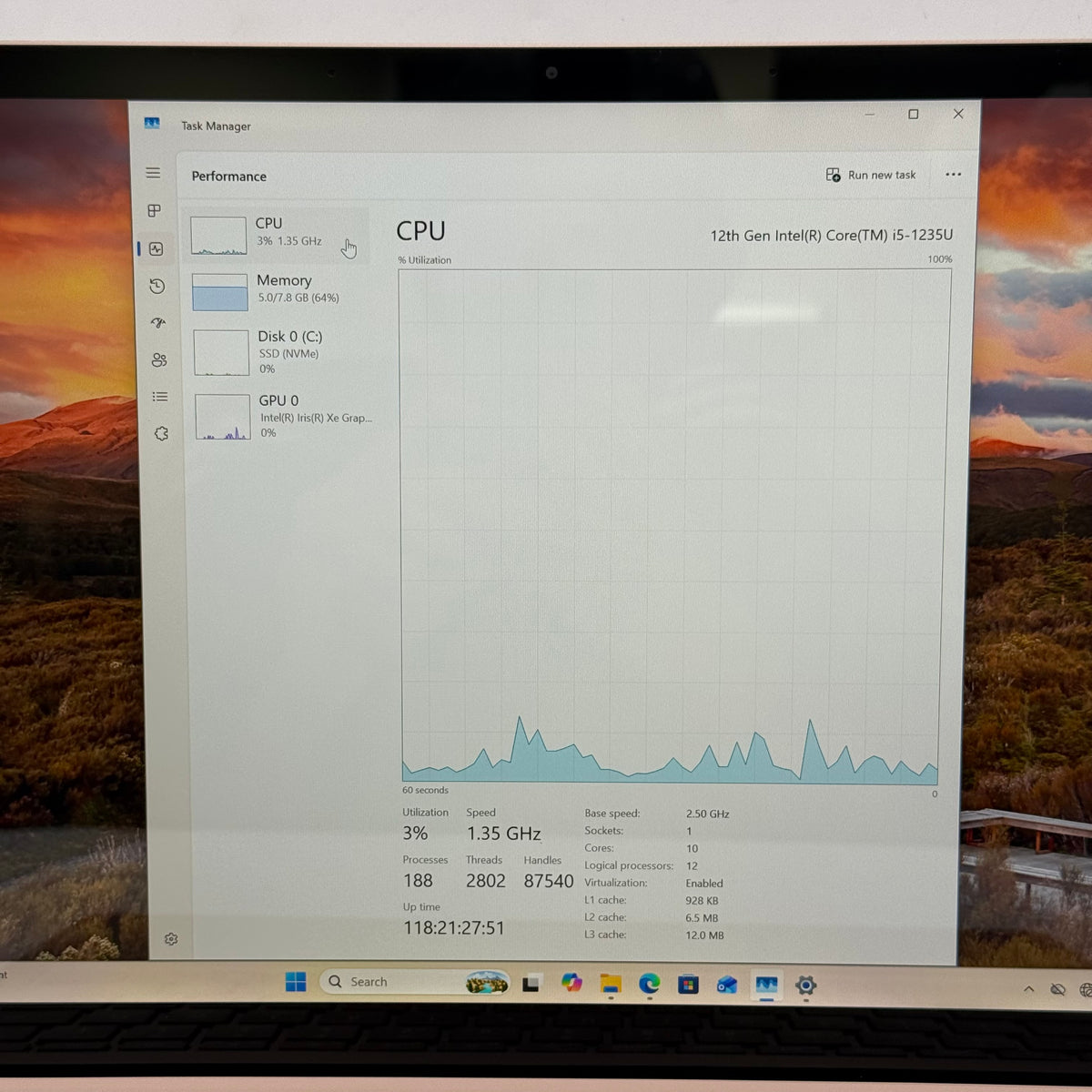 Microsoft Surface Laptop 5 1951 13.5" i5-1235U 2.5GHz 8GB RAM 512GB SSD
