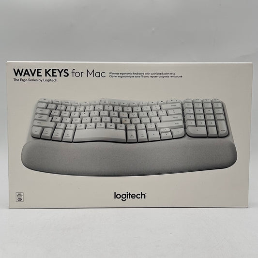 New logitech Wave Keys with Cushioned Palm Rest Wireless Keyboard For Mac