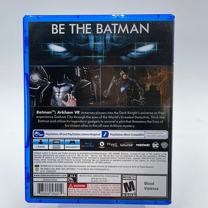 Batman: Arkham VR  (Playstation 4,  2016)