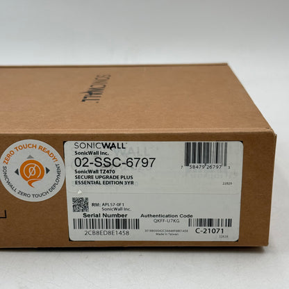 New SonicWall TZ470 Network Security/Firewall Appliance 02-SSC-6797