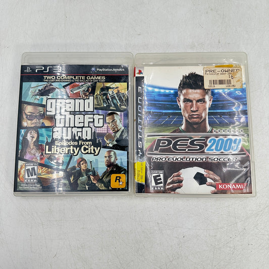 Lot of 2 Sony PlayStation 3 PS3 Games : GTA & PES 2008