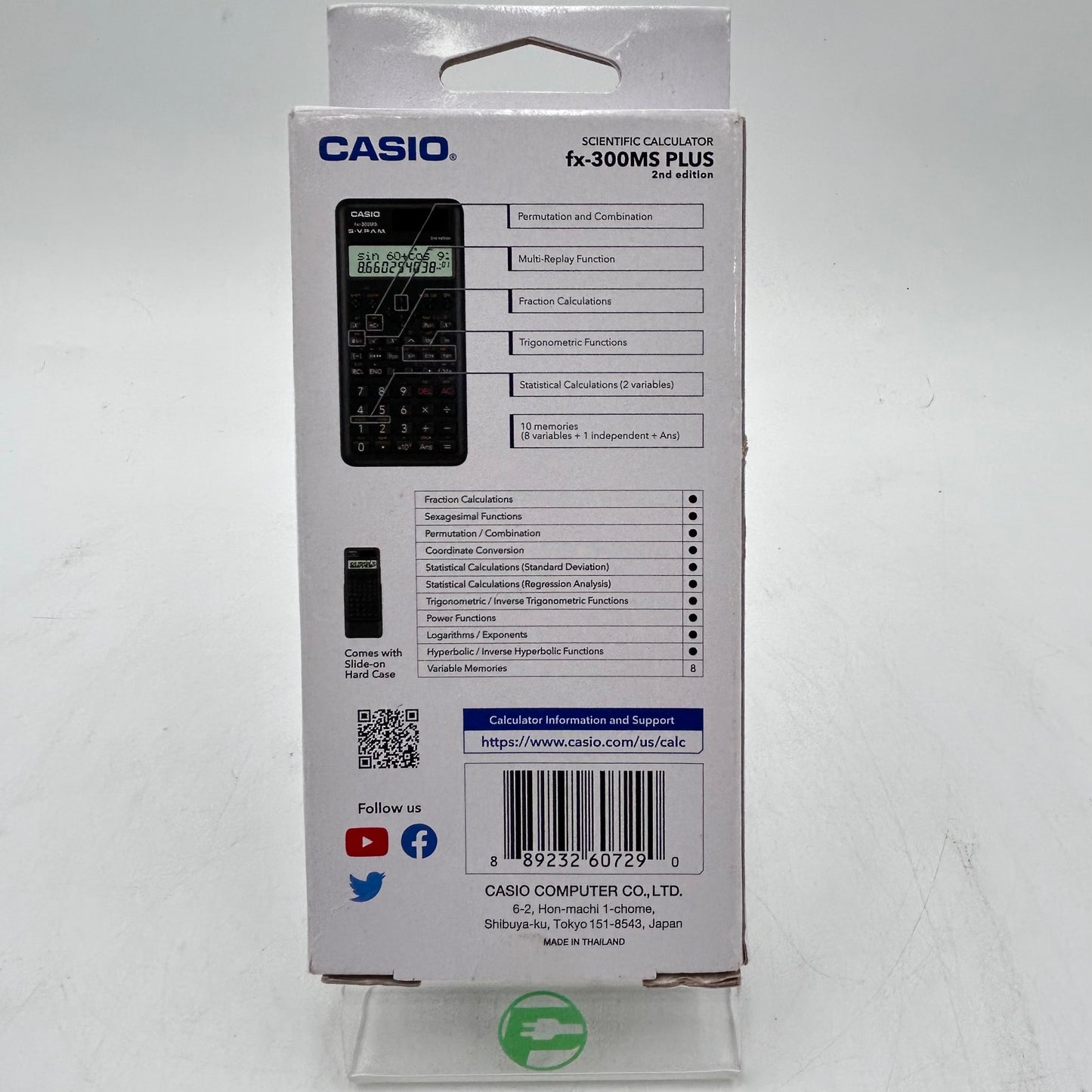 New Casio fx-300MS Plus 2nd Edition Scientific Calculator