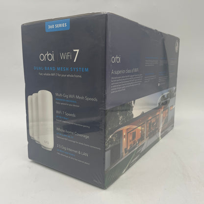 New Orbi Wifi 7 Whole Home Mesh WiFi System RBE363-100NAS