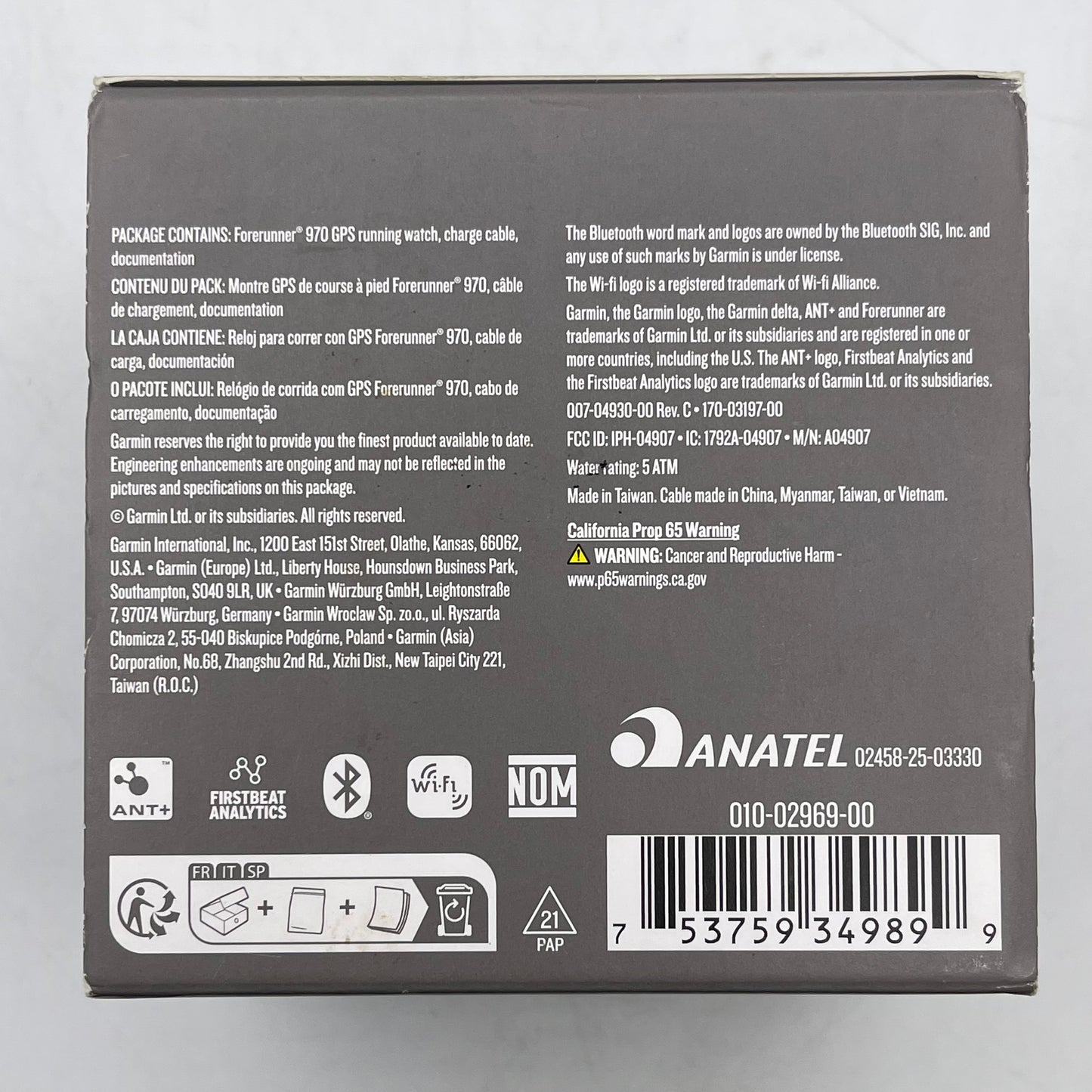 New Garmin Forerunner 970 47mm Premium GPS Running and Triathlon Smartwatch 