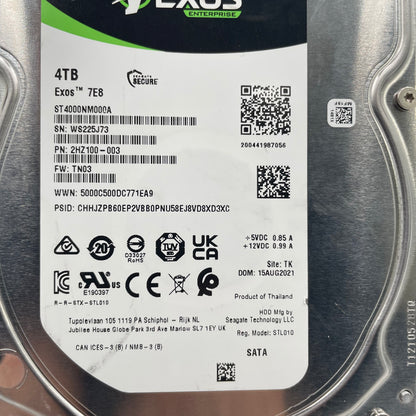 Broken Seagate Exos 7E8 4TB 3.5" SATA HDD ST4000NM000A