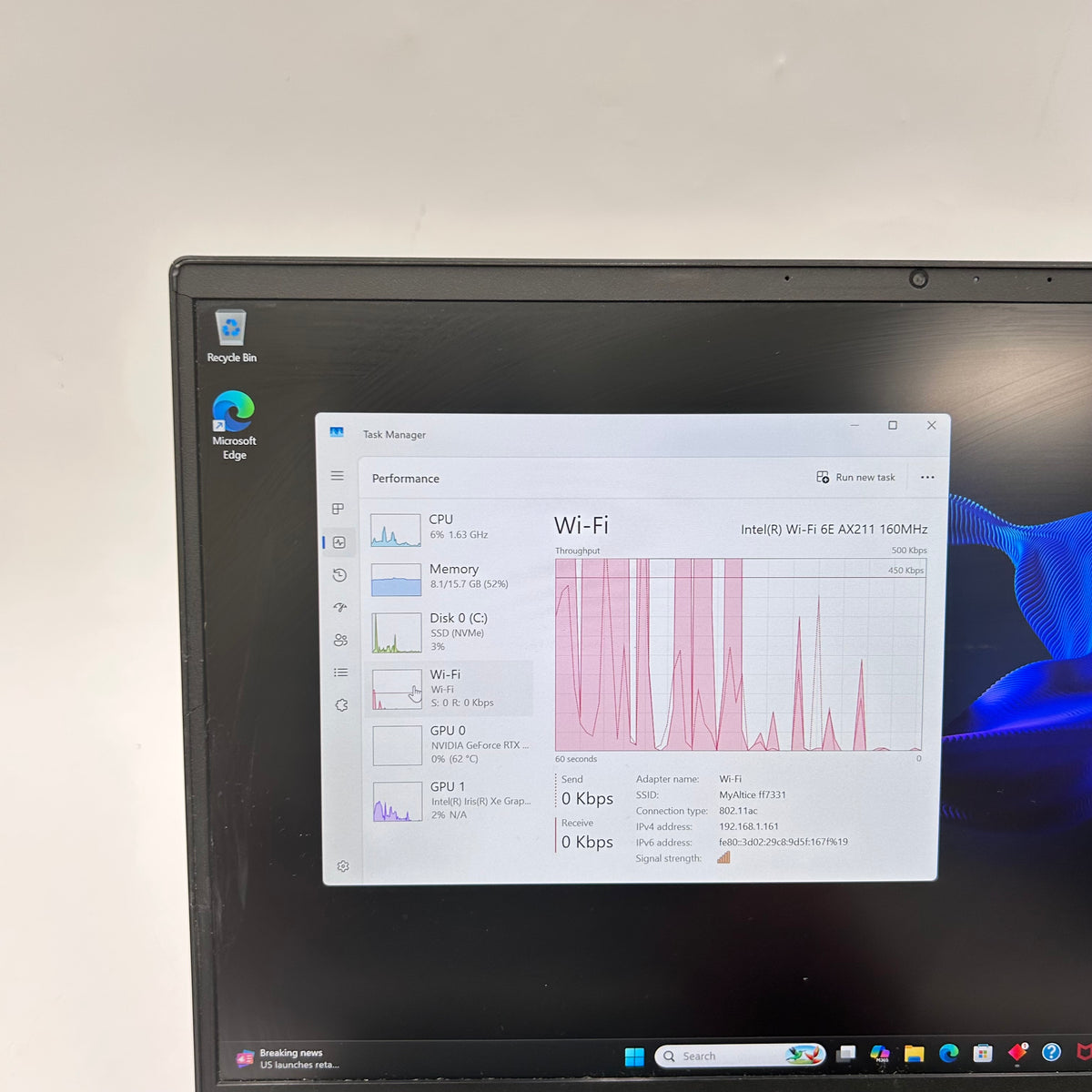 HP Omen 16-K0033DX 16" i9-12900H 2.5GHz 16GB RAM 1TB SSD GeForce RTX 3060