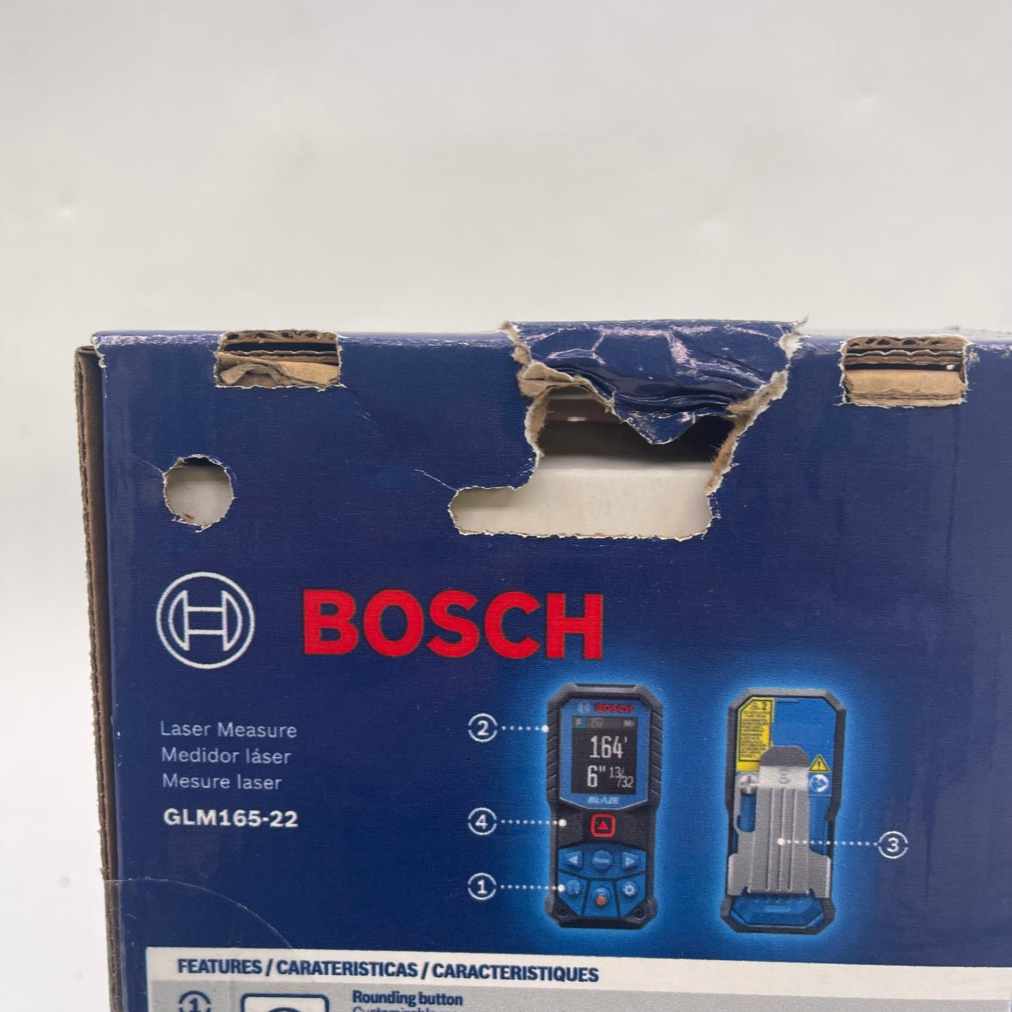 New Bosch GLM165-22 3V Blaze Laser Distance Measure