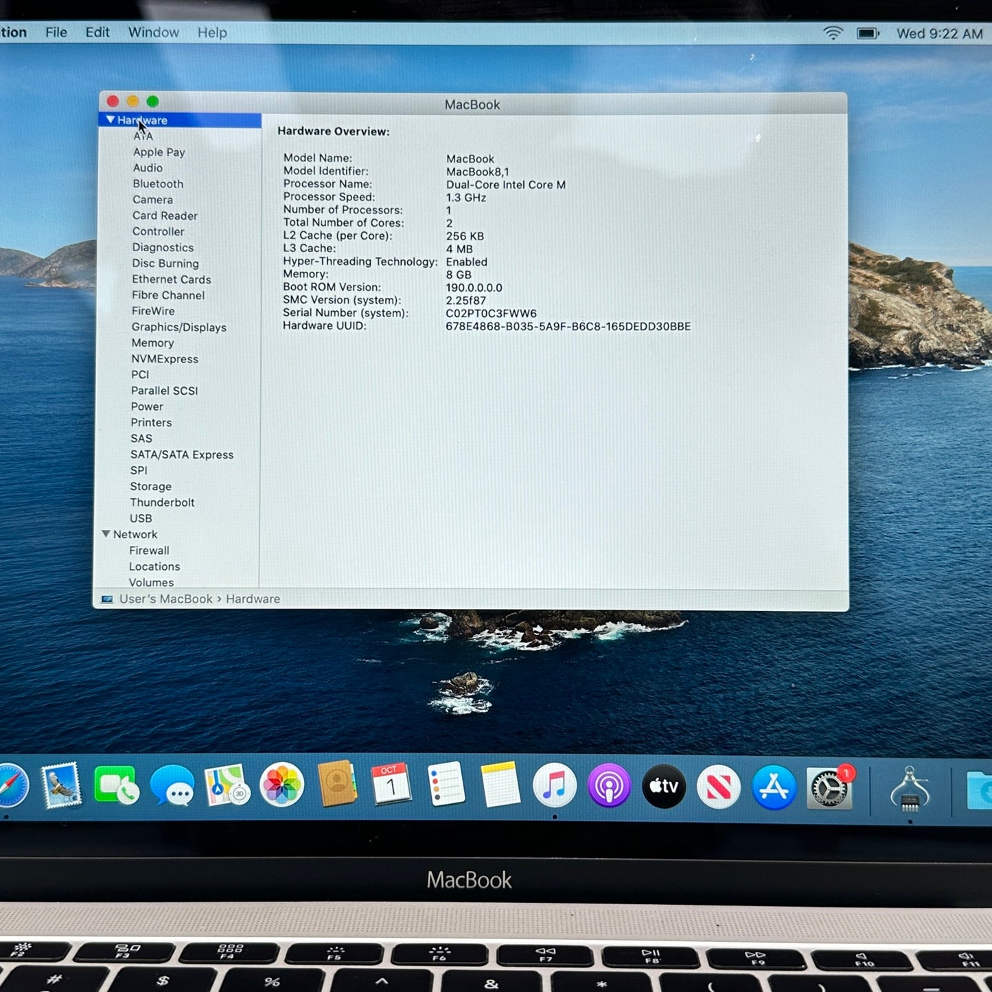 2015 Apple MacBook 12" Intel m5 1.2GHz 8GB RAM 512GB SSD Silver A1534 READ