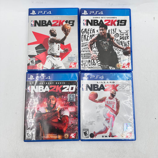 Lot of 4 Sony PlayStation 4 PS4 Games NBA 2K18, NBA 2K19, NBA 2K20, NBA 2K21