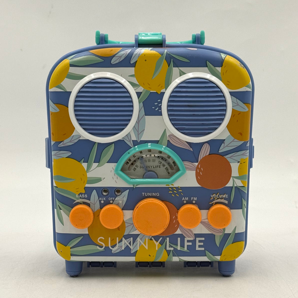 SunnyLife AM/FM Stereo 2-Band Radio Receiver Bluetooth Speaker Blue FSR928BT