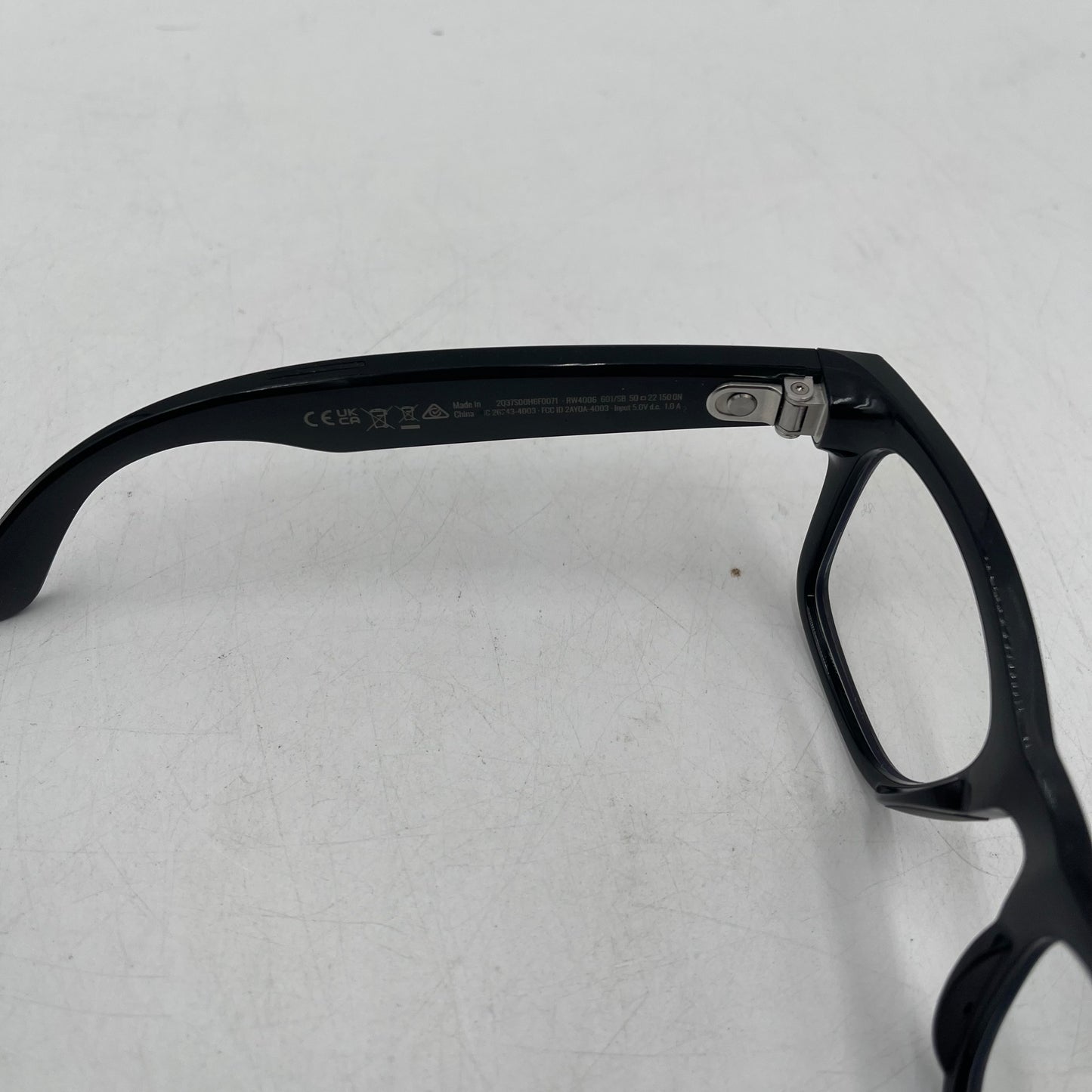Ray-Ban Meta Wayfarer Gen 1 Shiny Black Standard RW4006 601SB AI Smart Glasses