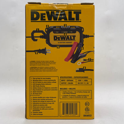 New DeWalt DXAEC2 12V Battery Charger/ Maintainer