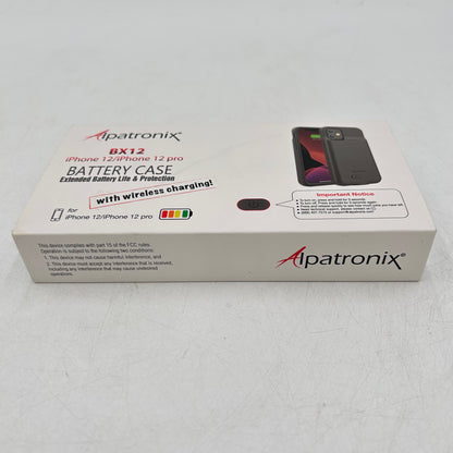 New Alpatronix BX12 Black Battery Case for iPhone 12,for iPhone 12 Pro 