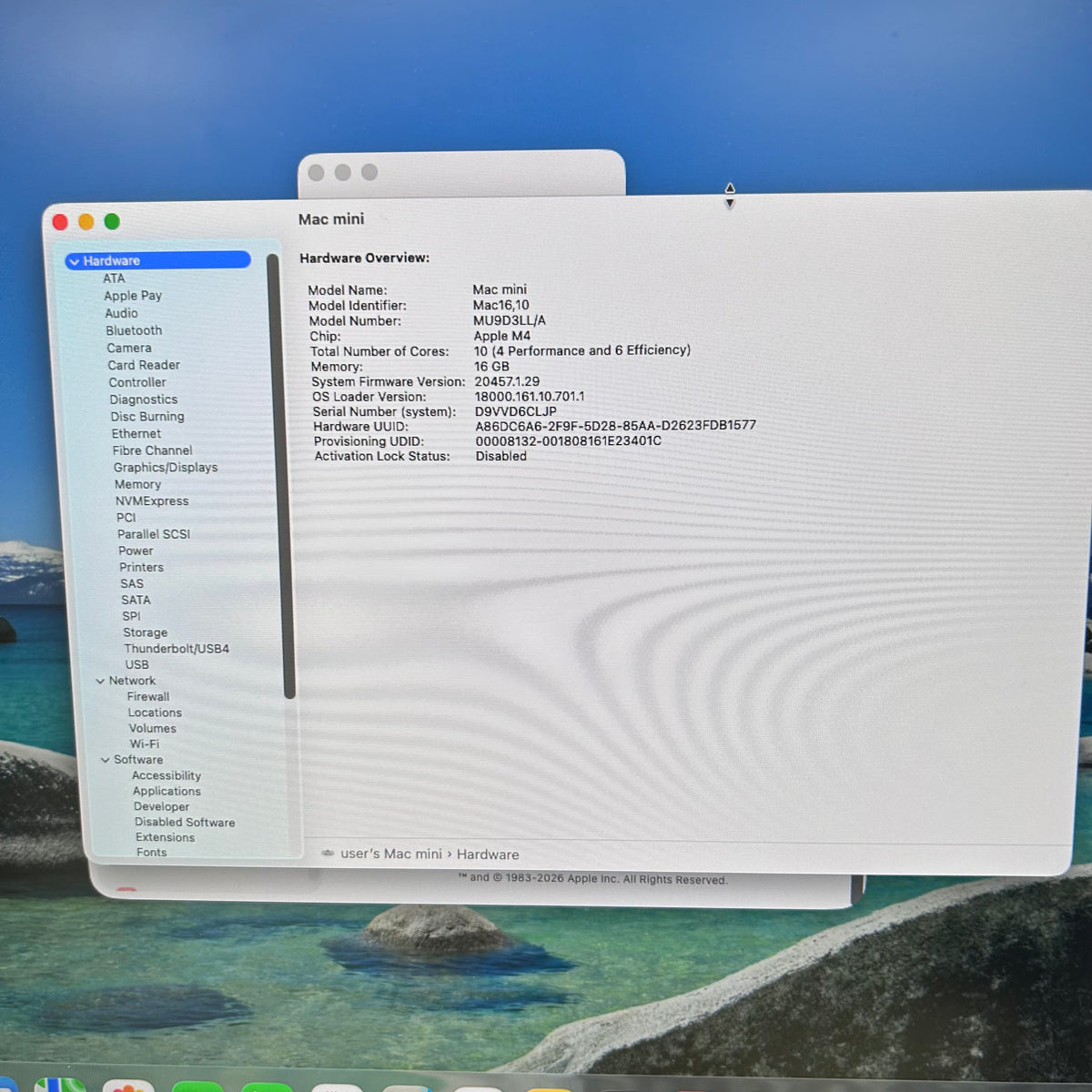 2024 Apple Mac Mini M4 10 Core 4.5GHz 16GB RAM 256GB SSD MU9D3LL/A