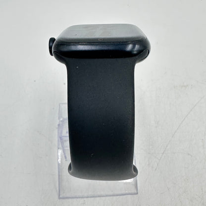 Unlocked Apple Watch Series 7 45MM Midnight Aluminum Black Sport Band MKMF3LL/A