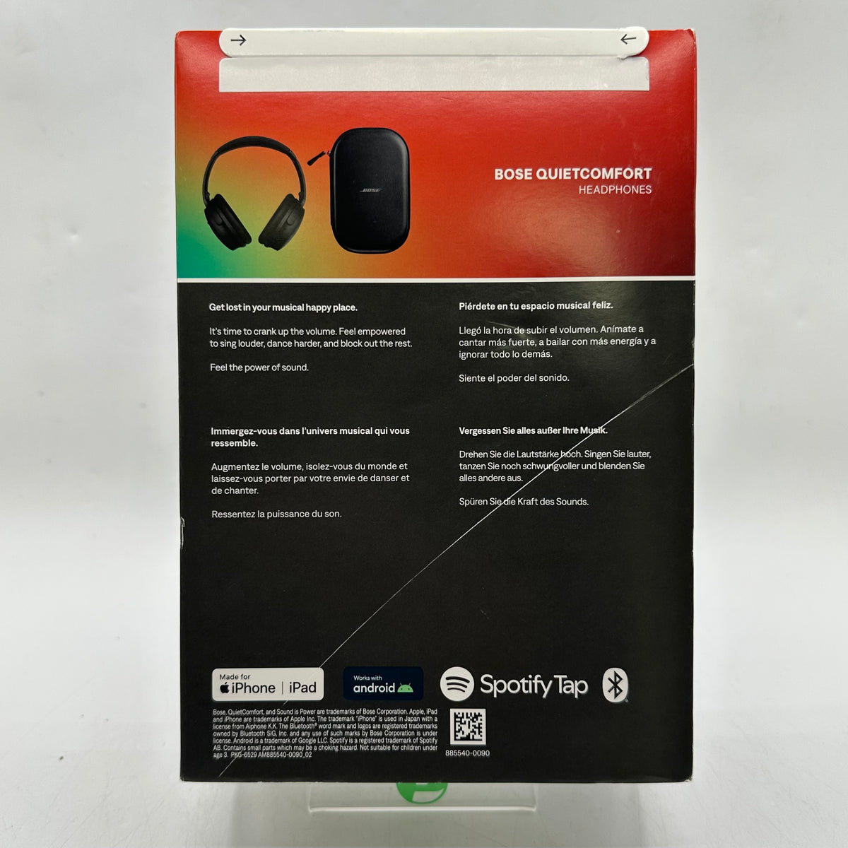 New Bose QuietComfort Over-Ear Wireless Bluetooth Headphones Black 884367-0100