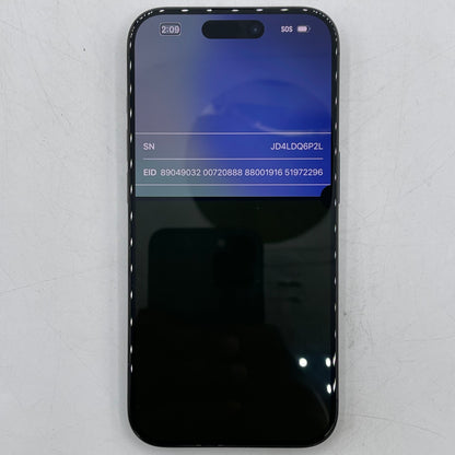 Broken Unlocked Apple iPhone 15 Pro 256GB MTQR3LL/A Screen Damaged