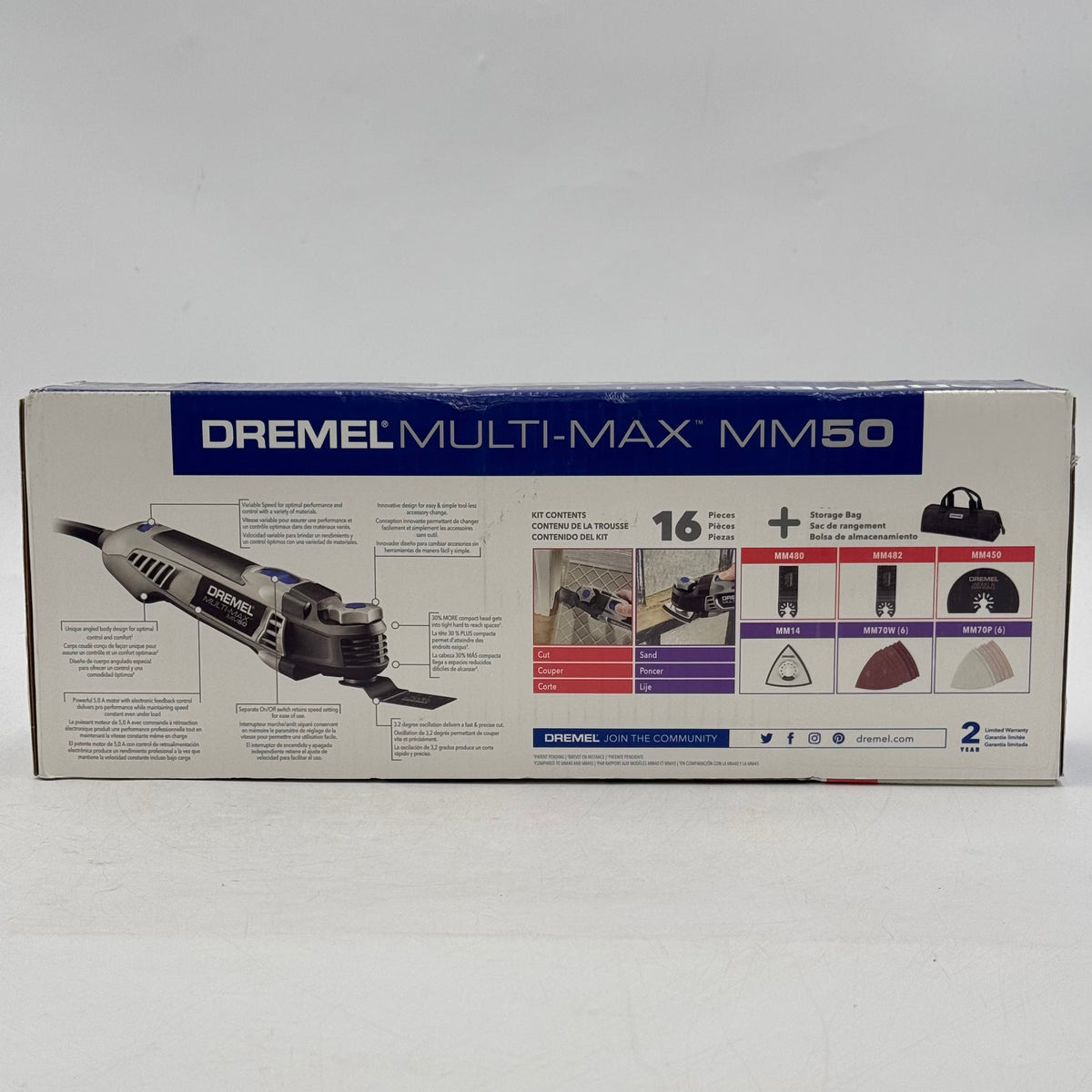 New Dremel MM50-02 Multi-Max Corded Oscillating Multi-Tool Kit