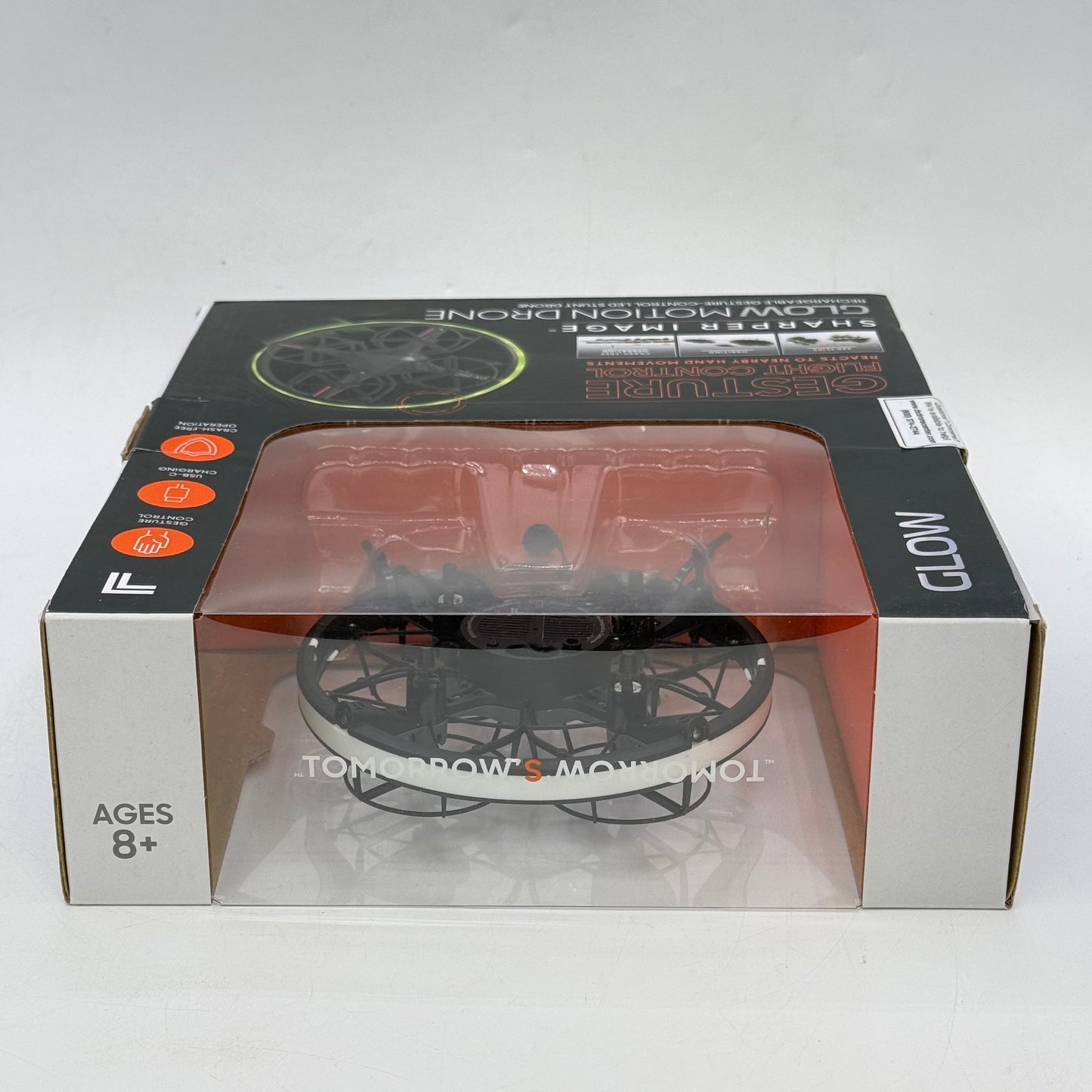 New Sharper Image Glow Motion Drone Gesture Control Indoor Stunt Drone
