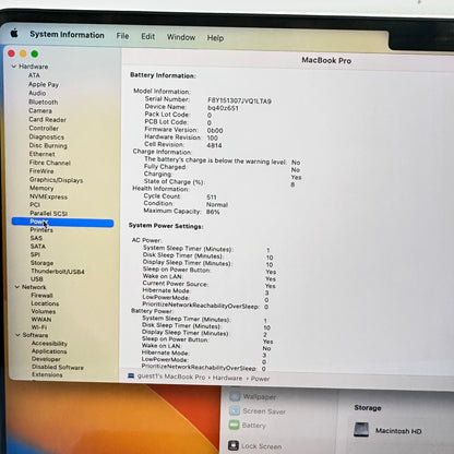 2021 Apple MacBook Pro 14" M1 Pro 14C GPU 3.2GHz 16GB RAM 512GB SSD A2442