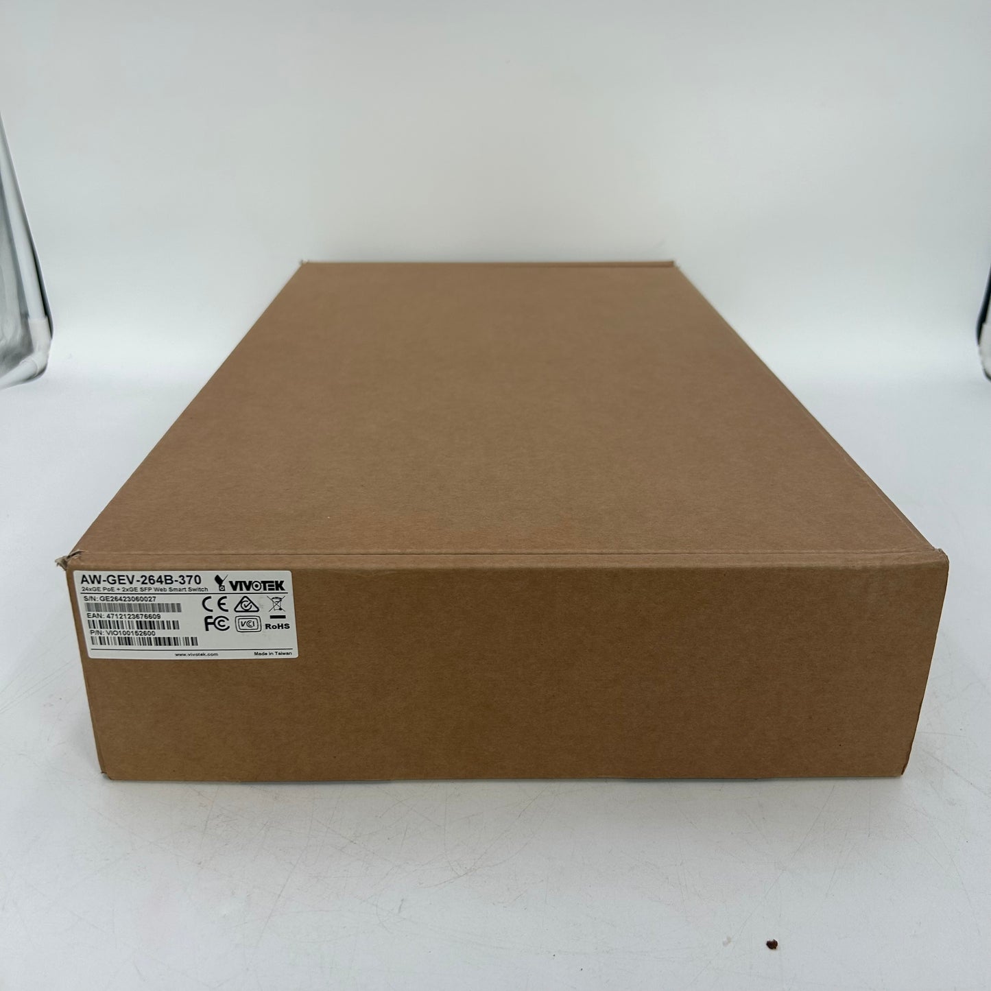 New Vivotek AW-GEV-264B-370 24xGE PoE + 2xGE SFP Web Smart Managed Switch