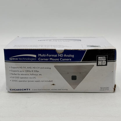 New Speco Technologies Multi-Format HD Analog Corner Mount Camera CVC605CMT1