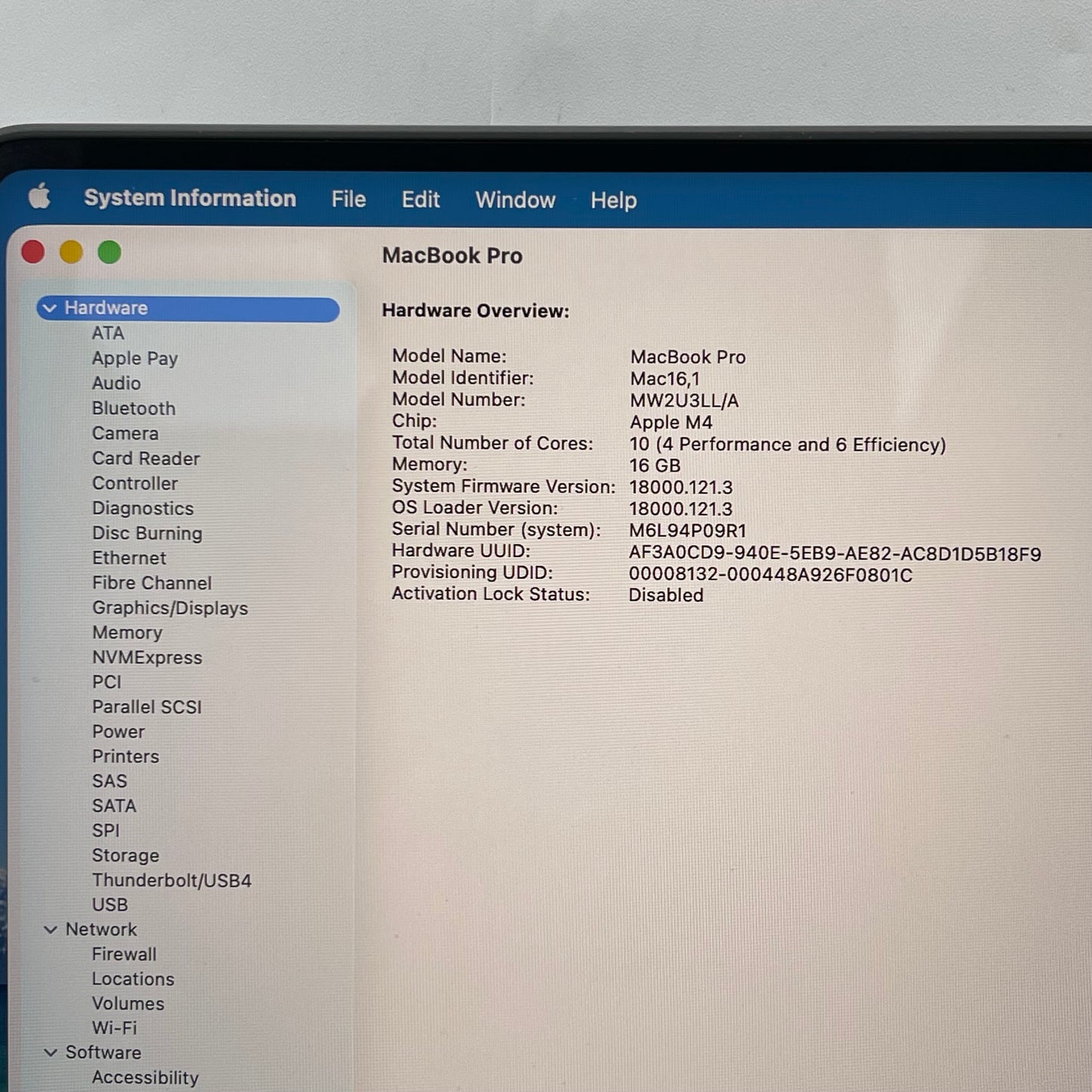 2024 Apple MacBook Pro 14" M4 10C GPU 4.5GHz 16GB RAM 512GB SSD A3112