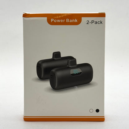 New Generic 5500mAh 2-Pack 18.5W Power Bank HX45X2 Black/White