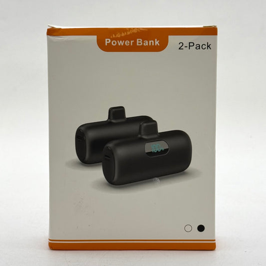 New Generic 5500mAh 2-Pack 18.5W Power Bank HX45X2 Black/White