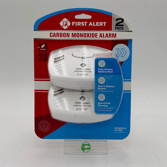 New First Alert Carbon Monoxide Alarm 2 Pack Carbon Monoxide Detector 1039741