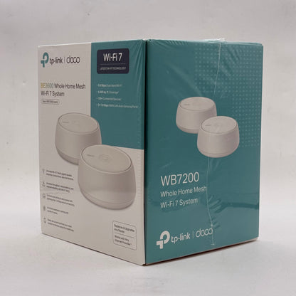 New TP-Link Deco WB7200 (2-Pack) Whole Home Mesh Wi-Fi 7 System BE3600