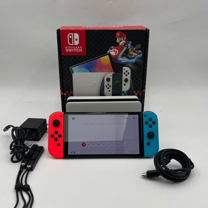 Nintendo Switch OLED Video Game Console HEG-001 Red/Blue