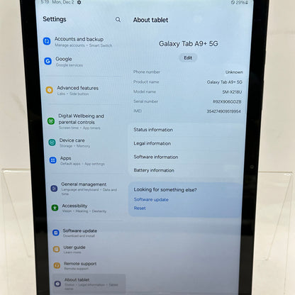 T-Mobile Samsung Galaxy Tab A9+ 11.0" 64GB Black SM-X218U