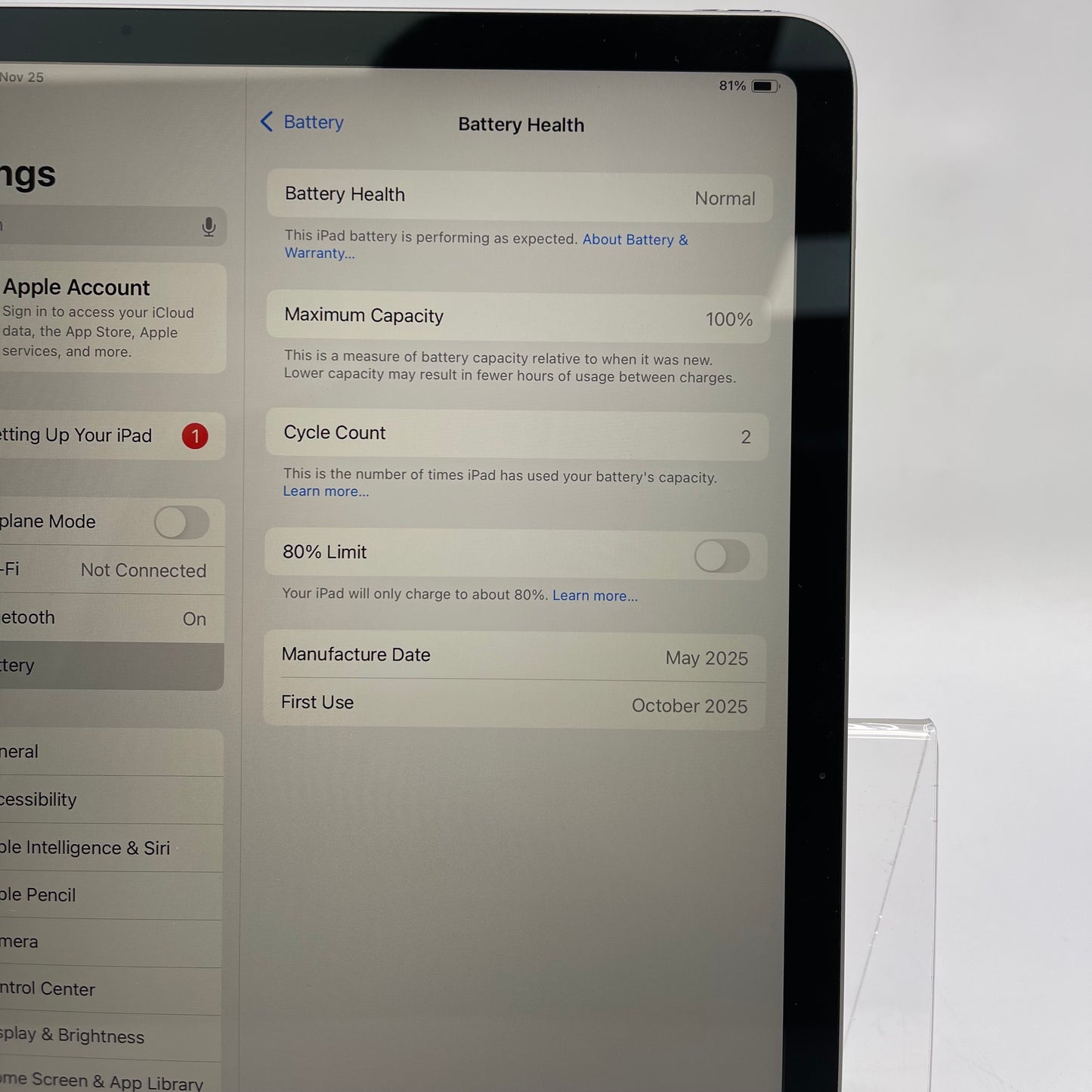 WiFi Only Apple iPad Air 11" M3 128GB Space Gray MC9W4LL/A