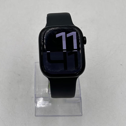 Unlocked Apple Watch Series 10 46MM Black Aluminum Black Sport Band MWY43LW/A