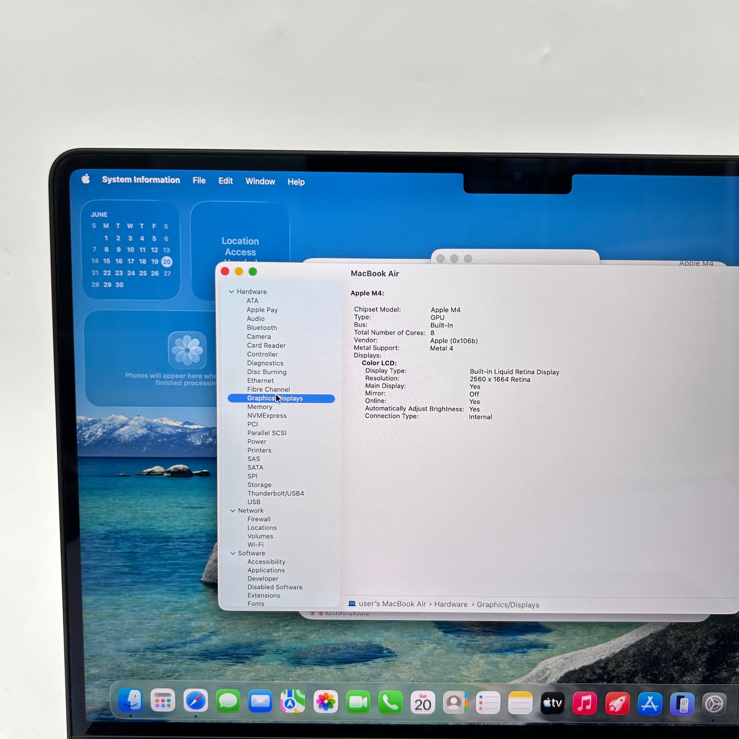 2025 Apple MacBook Air 13" M4 8C GPU 4.5GHz 16GB RAM 256GB SSD A3240