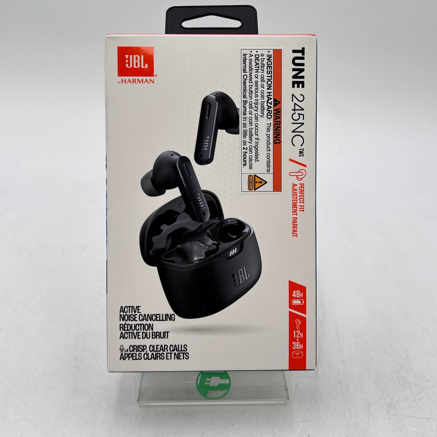 New JBL Tune 245NC Wireless Noise Canceling In-Ear Headphones Black 
