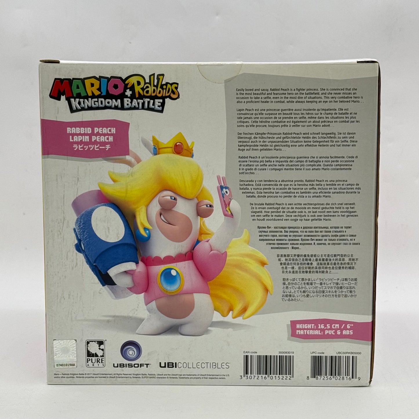 New UBI Collectibles Mario+Rabids Kingdom Battle Rabid Peach Collectible Toy