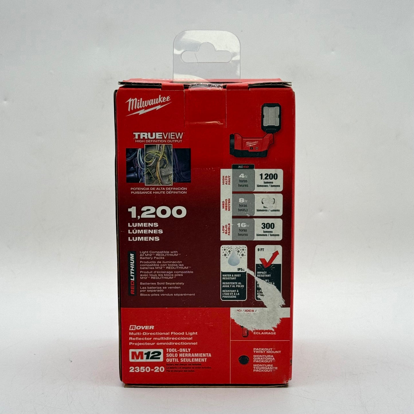 New Milwaukee 2350-20 M12 12V Rover Multi-Directional Flood Light