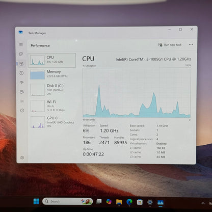 Microsoft Surface Pro 7 1866 12.3" i3-1005G1 1.2GHz 4GB RAM 128GB SSD