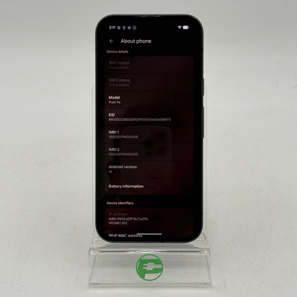 Factory Unlocked Google Pixel 9a 128GB Obsidian GXQ96