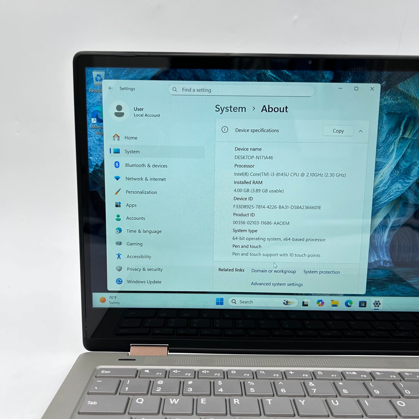 Onn Laptop 100002434 13.3" i3-8145U 2.1GHz 4GB RAM 128GB SSD