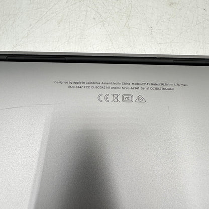 2019 Apple MacBook Pro 16" i7-9750H 2.6GHz 32GB RAM 512GB SSD 5300M A2141