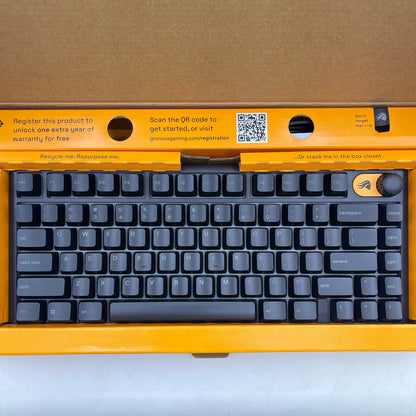 New Glorious GMBK 75% Customizable RGB Gaming Keyboard GLO-GMBK75-BLK-US