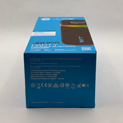 New JLab JBuds Party Portable Bluetooth Speaker Black SBJBUDSRBLK62