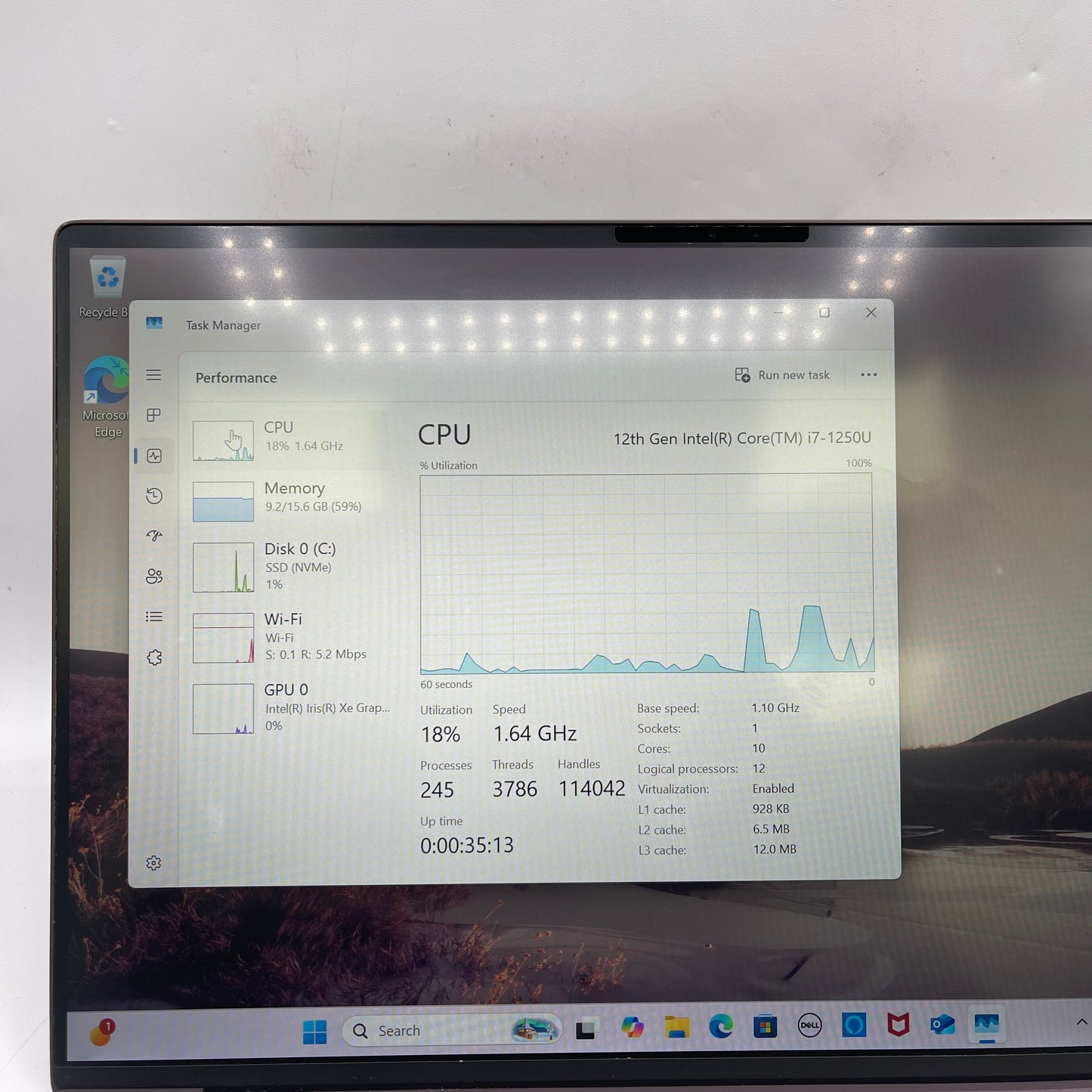 Dell XPS 9315 13.4" i7-1250U 1.1GHz 16GB RAM 512GB SSD