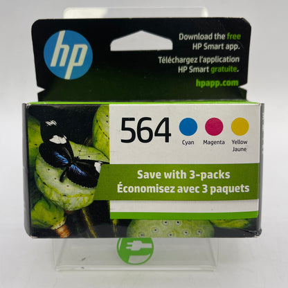New HP 564 N9H57FN Yellow, Cyan and Magenta Ink Cartridge